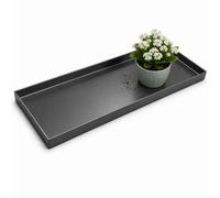 Planter Saucer, Drip Pan, 2cm Raised Edge Stainless Steel Plant Drip Tray, Seamless Leakproof for Washer Machine Pet Cage(24x12.2in/61x31cm)