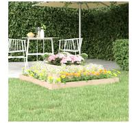 Planter Solid natural pine 110x110x27cm 3-tier Raised Garden Bed Rustic Outdoor