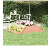 Planter Solid Pine Natural Douglas 110x110x27cm Stair-Step Raised Outdoor Bed