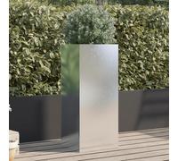Planter Stainless Steel Raised Bed 32x29x75cm Silver Modern Garden Patio Planter