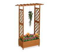 Planter Trellis Flower Pot Climbing Frame Garden Rose Support Box Canopy Roof