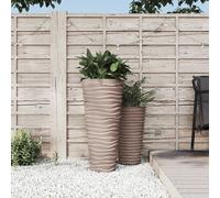 Planter Mocha 45L Polypropylene Grooved Tall 39x75cm Removable Inner Outdoor Box
