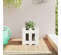Planter Wooden 30x30x30 cm Solid Pine Natural Rustic Cube outdoor Box for Patio