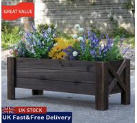 Outsunny Wooden Garden Raised Bed Planter Grow Containers Pot,