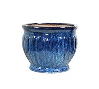 Planters Blue Handmade Ceramic Flower Pot Garden Outdoor Coffee Table Decoration Large Flower Pot Planters for Indoor Plants (A M)