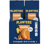 Planters Cashews Honey Roasted & Salted 1.5 Ounce Single Serve Bag (Pack Of 18)