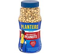 Planters Peanuts, Unsalted, Dry Roasted, 16-Ounce Jars (Pack of 4) by Planters