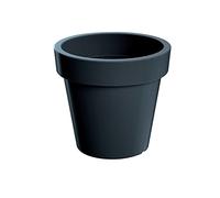 Planters Pride Aura 29cm Large Round Plastic Plant Pot, Anthracite | 27L Weather-Resistant Balcony & Patio Planter/Houseplant Pot for Aloe Vera | Indoor/Outdoor Flower Pot for Spider Plants, Dracaenas