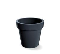 Planters Pride Aura 39cm Large Round Plastic Plant Pot, Anthracite | 27L Weather-Resistant Balcony & Patio Planter/Houseplant Pot for Aloe Vera | Indoor/Outdoor Flower Pot for Spider Plants, Dracaenas