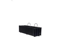 Planters Pride Flo Large 58cm Hanging Self-Watering Pot, Anthracite | Plastic Fence & Balcony Trough with Plant Watering Indicator | Flower Box, Herb Garden Decorative Rectangular Outdoor Wall Planter