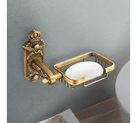 Plantex Aluminum Soap Holder for Bathroom/Soap Stand/Bathroom Accessories (Brass Antique Finish)