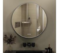 Plantex Frameless Round Mirror with Beveled Smooth Edges/Wall Mirror for Bathroom/Dressing Room/Living Room/Bedroom/Entryway (24 Inch)