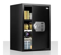 Plantex Safe Locker for Home/Hotel Safe Tijori Box/Electronic Safety Locker with Master & User Dual Code Access with Emergency Key/2 Years Warranty By Plantex - 56 Litre (Black)