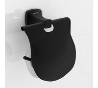 Plantex Space Aluminum Toilet Paper Roll Holder/Toilet Paper Holder for Bathroom/Kitchen Tissue Holder/Bathroom Accessories (Black)