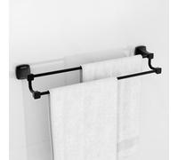 Plantex Space Aluminum Towel Rod/Towel Hanger for Bathroom/Towel Rod/Stand/Towel Bar/Bathroom Accessories(24 Inch-Black)