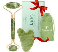 Plantifique Jade Roller & Gua Sha Set - Face Massager & Natural Stone Beauty Tool for Skincare - Anti-Aging Gift for Women & Men