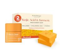 PLANTIFIQUE Kojic Acid Soap for Hyperpigmentation, Turmeric Soap 2 Bars, 160g & Korean Melting Cleansing Balm - Removes Waterproof Makeup & Sunscreen, 40g