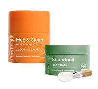 Plantifique Korean Skincare Face Mask - Dermatologically Tested Mud Mask for Face & Body - 110g & Korean Melting Cleansing Balm - Removes Waterproof Makeup & Sunscreen, 40g