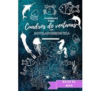Plantillas para cuadros de ventanas con rotuladores de tiza: Bajo el mar (Magia en las ventanas con tiza)