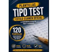 PLANTILLAS TIPO TEST PARA OPOSICIONES: 150 preguntas + 4 de reserva | Formato oficial de examen | Entrena como en la prueba real