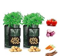 Planting Bag Wear Resistant PE Material for Various Specifications for Growing Potatoes, etc. (3 Gallons 25x22cm)