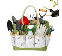 Planting Carrier - Canvas Tool Organisers, Exterior Yard Pouches, Rugged Fabric Construction, Vertical Space Storage Solution, Maintenance Accessory, Green Large Pouch for Gloves Seeds Trowel