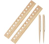 Planting Ruler Constructed from Wood 13 Inch Long with Stamped Guidelines to Support Uniform Spacing and Depth in For vegetable Crops (2 Pieces)