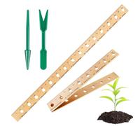 Planting Ruler - Wood 38x4.5x1.6 CM | Garden Spacing Ruler with Portable, Precise Spacing, Vegetables, Gardening Tools | Garden Outdoor Vegetable Garden