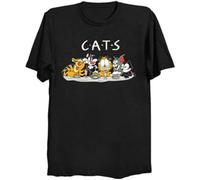 PLANT'ISM Cats Sylvester Tom Tigger Friends Parody Cartoon T Shirt Black L