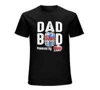 PLANT'ISM Dad BOD Powered by Coors'S-Light Funny Gift for Father ? T-Shirt Short Sleeve Shirt Top Black XL