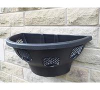 Plantopia 2 Pack 50cm Easy to Assemble Hanging Basket - Black