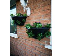 Plantopia 6 x Easy Fill Wall Mount Hanging Baskets/Planters, Black 20", FREE Express Delivery