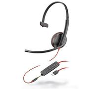 POLY Blackwire 3215 Headset Wired Head-band Calls/Music USB Type-C Bla