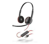 Plantronics - Blackwire 3220 USB-A Wired Headset - Dual Ear (Stereo) with Boom Mic - Connect to PC/Mac via USB-A - Works with Teams, Zoom & more