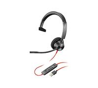 Plantronics - Blackwire 3310 USB-A (Poly) - Wired, Single Ear (Mono) Headset with Boom Mic - USB-A to connect to your PC and/or Mac - Works with Teams (Certified), Zoom & more