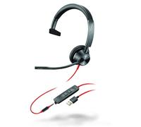 Plantronics - Blackwire 3315 USB-A (Poly) - Wired, Single-Ear (Mono) Headset with Boom Mic - Connect to PC/Mac via USB-A or Mobile/Tablet via 3.5 mm Connector - Works with Teams, Zoom, & more