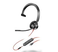 Plantronics - Blackwire 3315 USB-C (Poly) - Wired, Single-Ear (Mono) Headset with Boom Mic - Connect to PC/Mac via USB-C or Mobile/Tablet via 3.5 mm Connector - Works with Teams, Zoom & more
