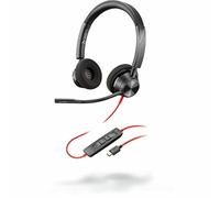 Plantronics - Blackwire 3320 USB-C (Poly) - Wired, Dual-Ear (Stereo) Headset with Boom Mic - USB-C to connect to your PC and/or Mac - Works with Teams (Certified), Zoom, & more