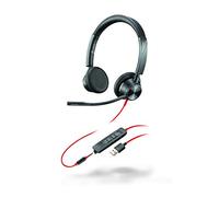 Plantronics - Blackwire 3325 USB-A (Poly) - Wired, Dual-Ear (Stereo) Headset with Boom Mic, Connect to PC/Mac via USB-A or mobile/tablet via 3.5 mm connector - Works w/ Teams (Certified), Zoom & more