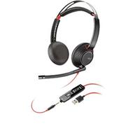 Plantronics Blackwire 5220 Wired Headset Over-the-ear USB, 3.5 mm Jack Noise Cancelling Microphone Stereo Black
