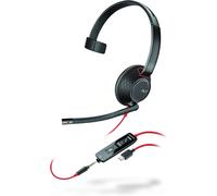 Plantronics Blackwire 5210 Monaural Head-band Black, Red headset