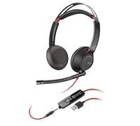 Plantronics - Blackwire C5220 - Wired, Dual-Ear (Stereo) Headset with Boom Mic - USB-A, 3.5 mm to connect to your PC, Mac, Tablet, or Cell Phone