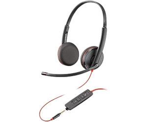 Plantronics Blackwire Wired Headset Over-the-head USB Passive Noise Cancelling With Microphone Stereo C3225 Black