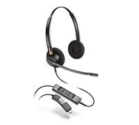 Plantronics Poly - EncorePro 525 USB-A and USB-C USB headset () - Acoustic Hearing Protection - Hold & Call Answer buttons- Dual ear
