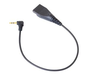 Plantronics QD to 2.5mm Bottom Cord Quick disconnect cable for attaching your headset to phones with a 2.5mm jack