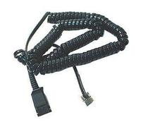 Plantronics U10P QD to RJ9 Modular Plug Coiled Cable DIRECT CONNECT to Telephone
