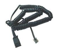 Plantronics U10P QD to RJ9 Modular Plug Coiled Cable DIRECT CONNECT to Telephone