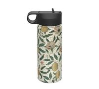 Plants and Fruits Printing Travel 18oz Sports Insulated Kettle Water Bottle Stainless Steel Kettle Portable Cup