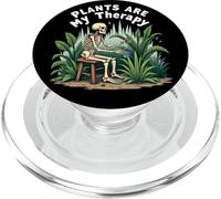Plants Are My Therapy Skeleton Gardening Funny Plant Lover PopSockets PopGrip for MagSafe