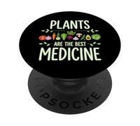 Plants Are The Best Medicine Plant Based Food Veggie Vegan PopSockets Adhesive PopGrip